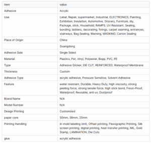 High-Temp Reflective Safety Sticker Industrial 