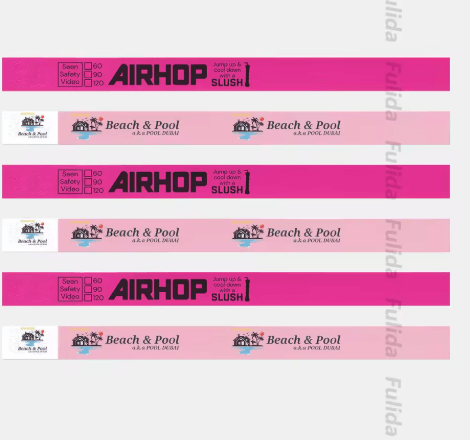 Printed 3/4 Inch PVC ID Wristbands