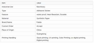 Custom Industrial Safety Label