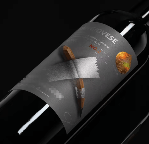 Commercial Wine Bottle Label with Eco-Friendly Pape