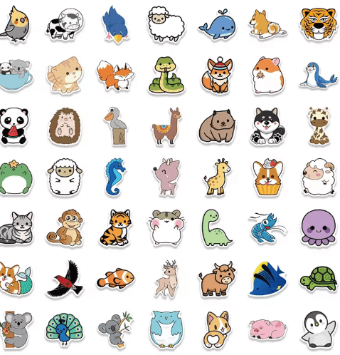 Eco-Friendly Cartoon Stickers