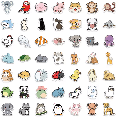 Eco-Friendly Cartoon Stickers