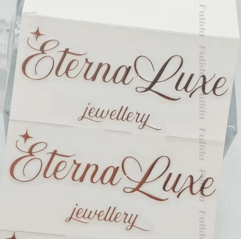 Custom Clear Perfume Logo Sticker - Image 2