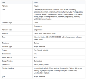 Eco-Friendly Reinforced Adhesive Label