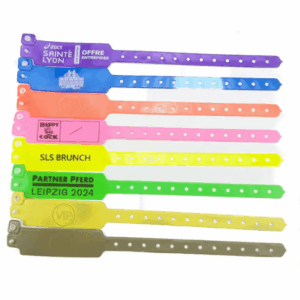 Pad-Printed Vinyl Wristbands with Brand Logo