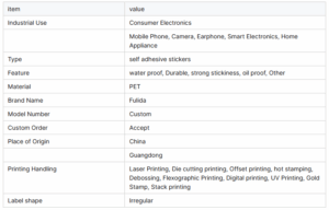 Clear PVC Holographic UV Label 