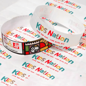 Printed White Vinyl Wristbands