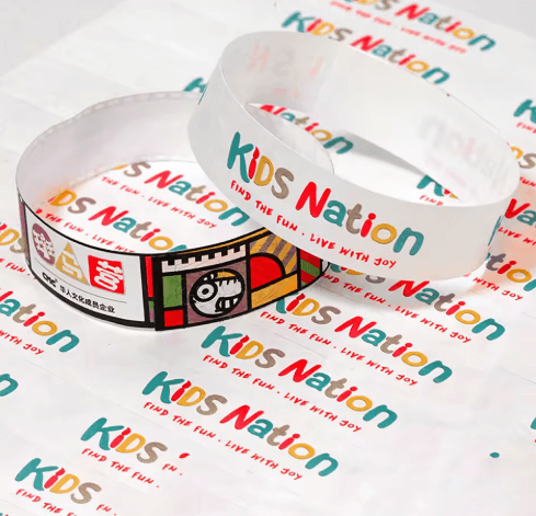Printed White Vinyl Wristbands