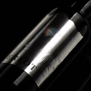 High-Quality Wine Bottle Sticker with Full-Color Hologram UV Printing