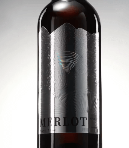 holographic wine bottle labels