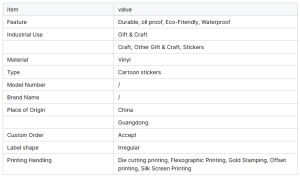 Elegant Premium Kids Vinyl Stickers