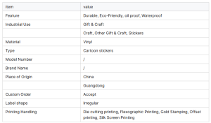 Premium Die-Cut Kids Sticker Label