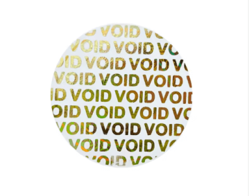 Scratch VOID Holographic 3D Laser Logo Anti-Counterfeiting Label
