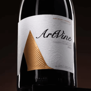 Wine Bottle Labels with 3D Texture