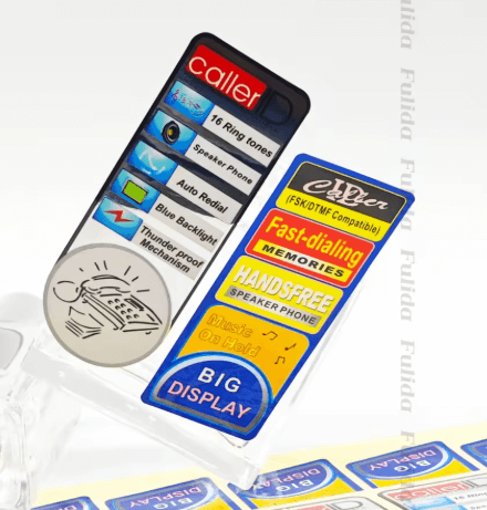 Die Cut PVC Logo Name Paper Sticker