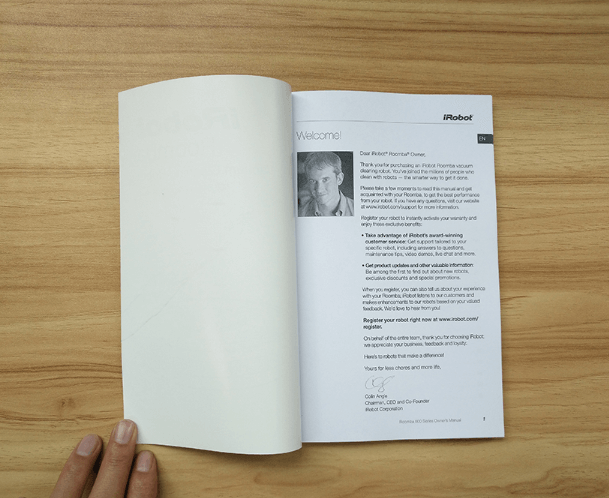 Smart Robotic Vacuum Cleaner Instruction Manual Printing