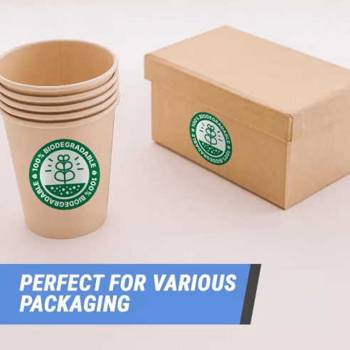 Custom Food Biodegradable Compostable Adhesive Labels