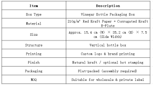 Custom Vinegar Packaging Box