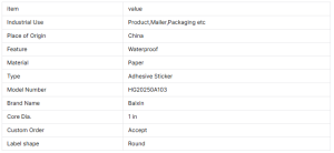 “Thank You” Adhesive Sticker Labels 